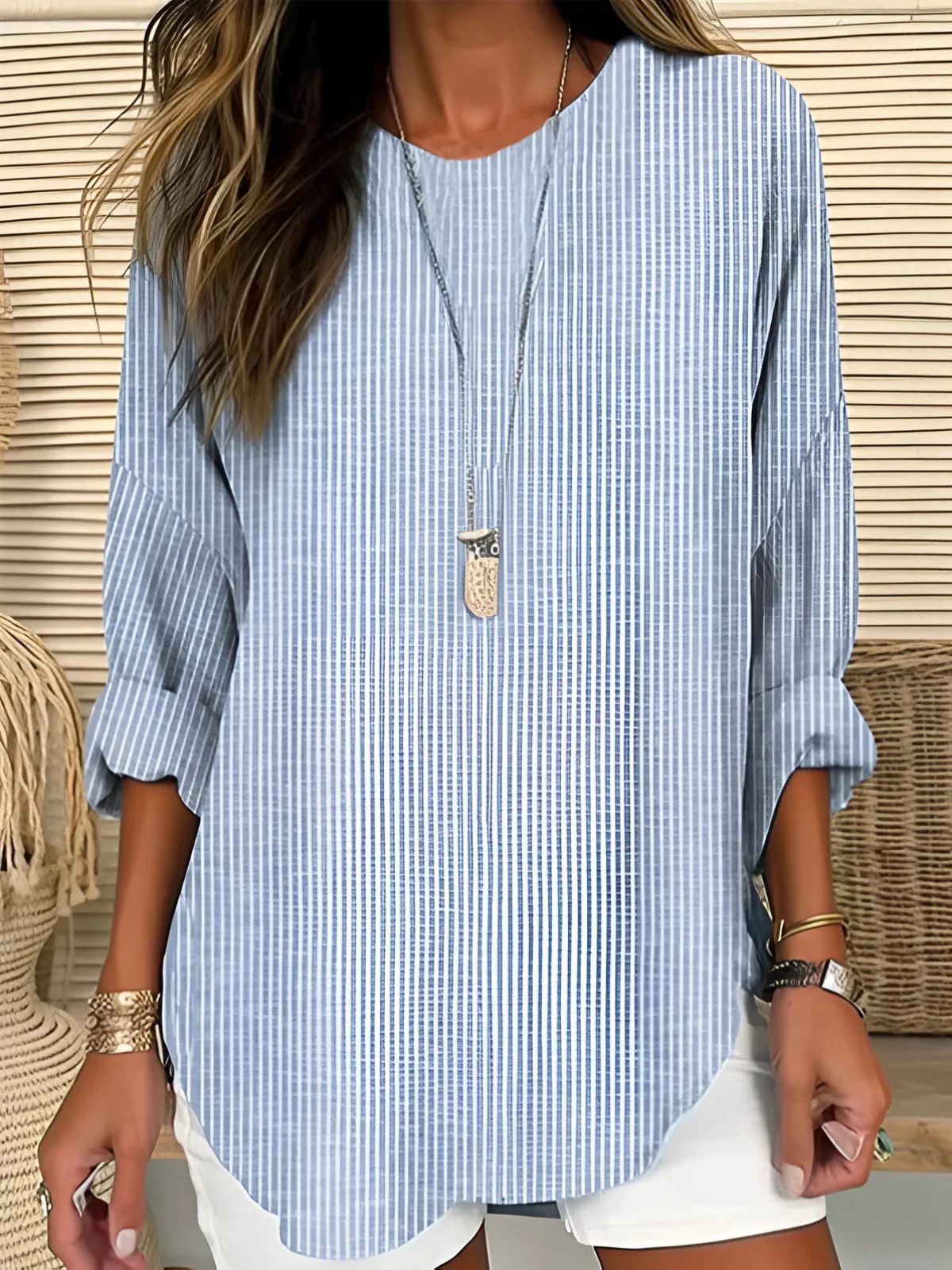 Tara Women's Blouse | Soft Touch Blend, Long Sleeve Casual Chic 0