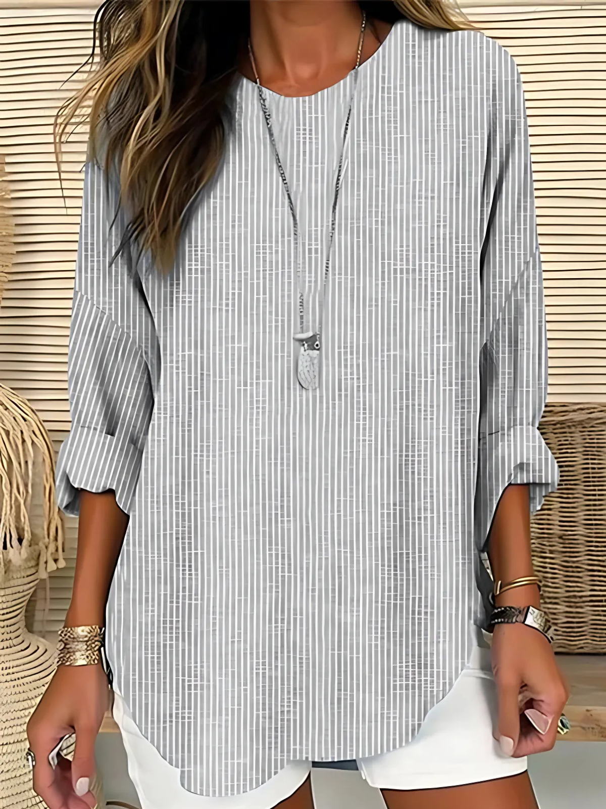 Tara Women's Blouse | Soft Touch Blend, Long Sleeve Casual Chic 2