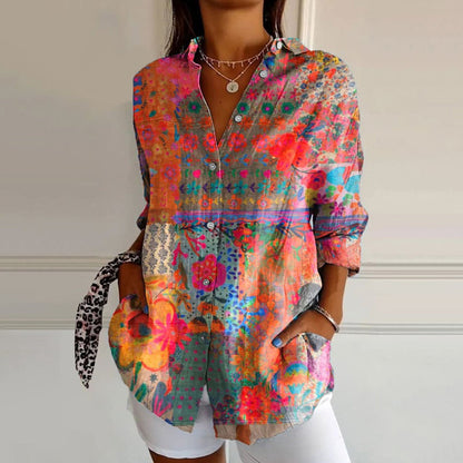 Tara Women's Floral Blouse | Lightweight Fabric, Elegant Design 0