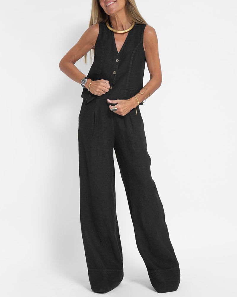 Tara Women's Two Piece Set | Wide-Leg Trousers, Chic Summer Co Ord Set 6
