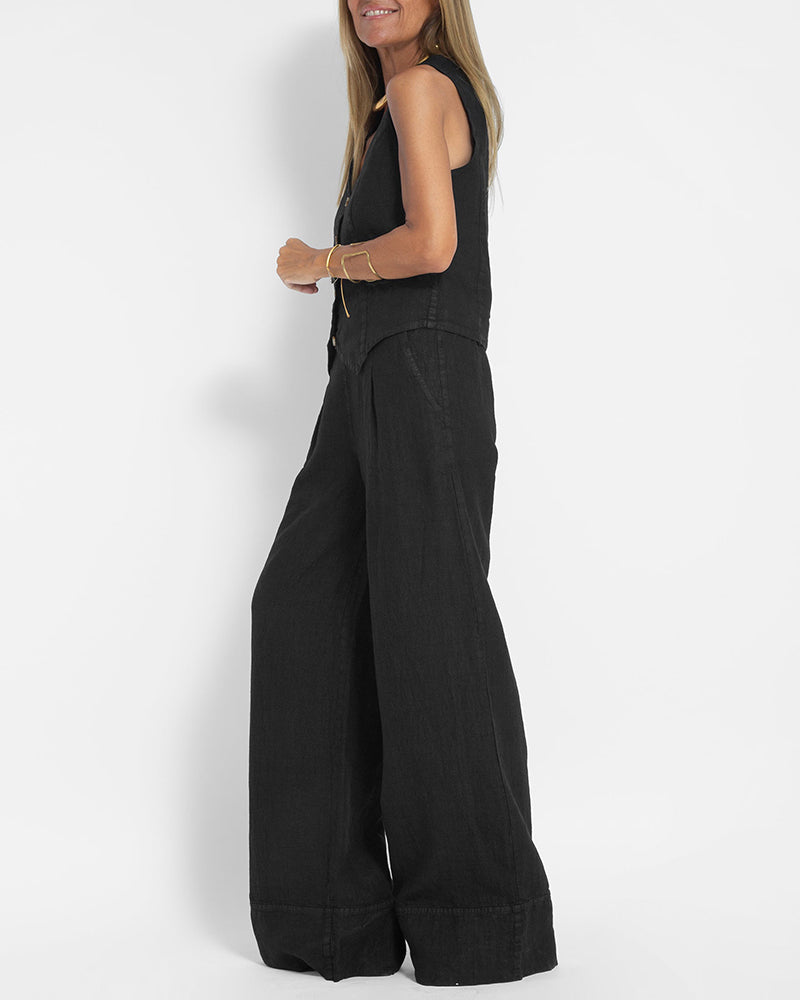 Tara Women's Two Piece Set | Wide-Leg Trousers, Chic Summer Co Ord Set 8