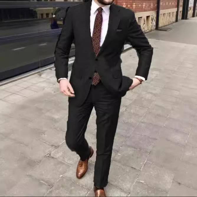 Tim Formal Men's Suit | Classic Two-Piece Design, Elegant Black Suit for Weddings 7