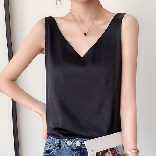 Tina Women's Tank Top | Soft Silk, Elegant Design 0