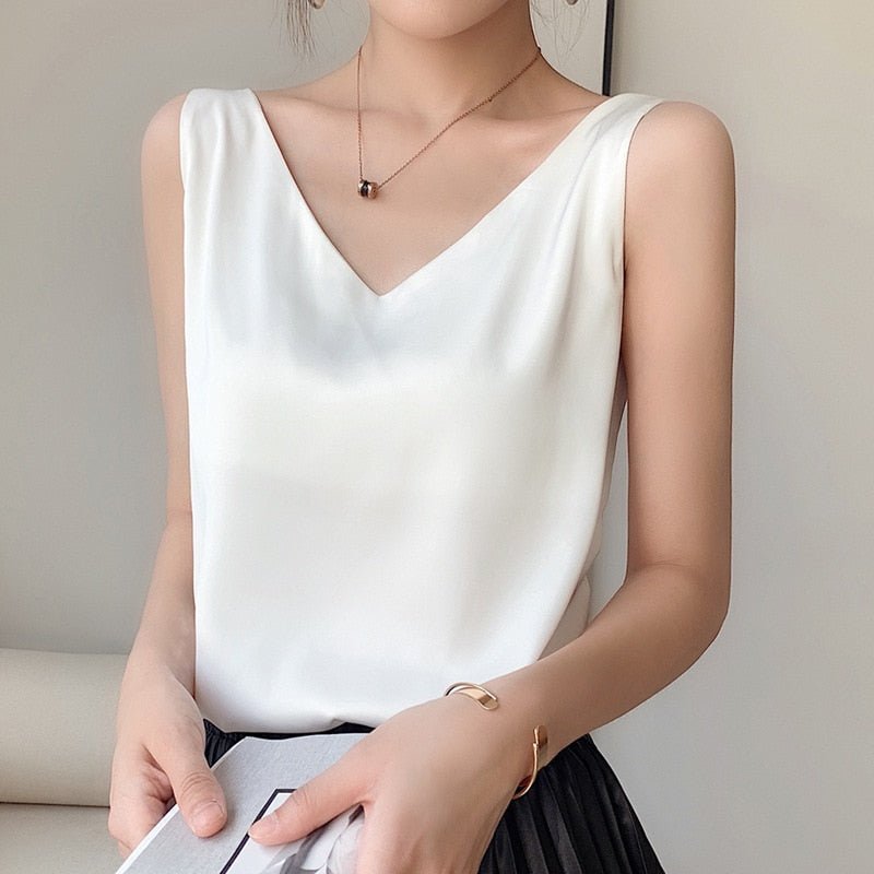 Tina Women's Tank Top | Soft Silk, Elegant Design 4