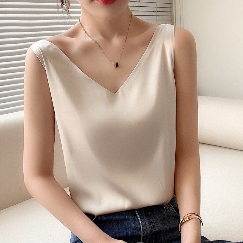 Tina Women's Tank Top | Soft Silk, Elegant Design 6