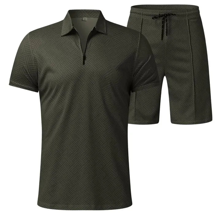 Tino Men's Summer Set | V-Neck, Short Sleeve 2