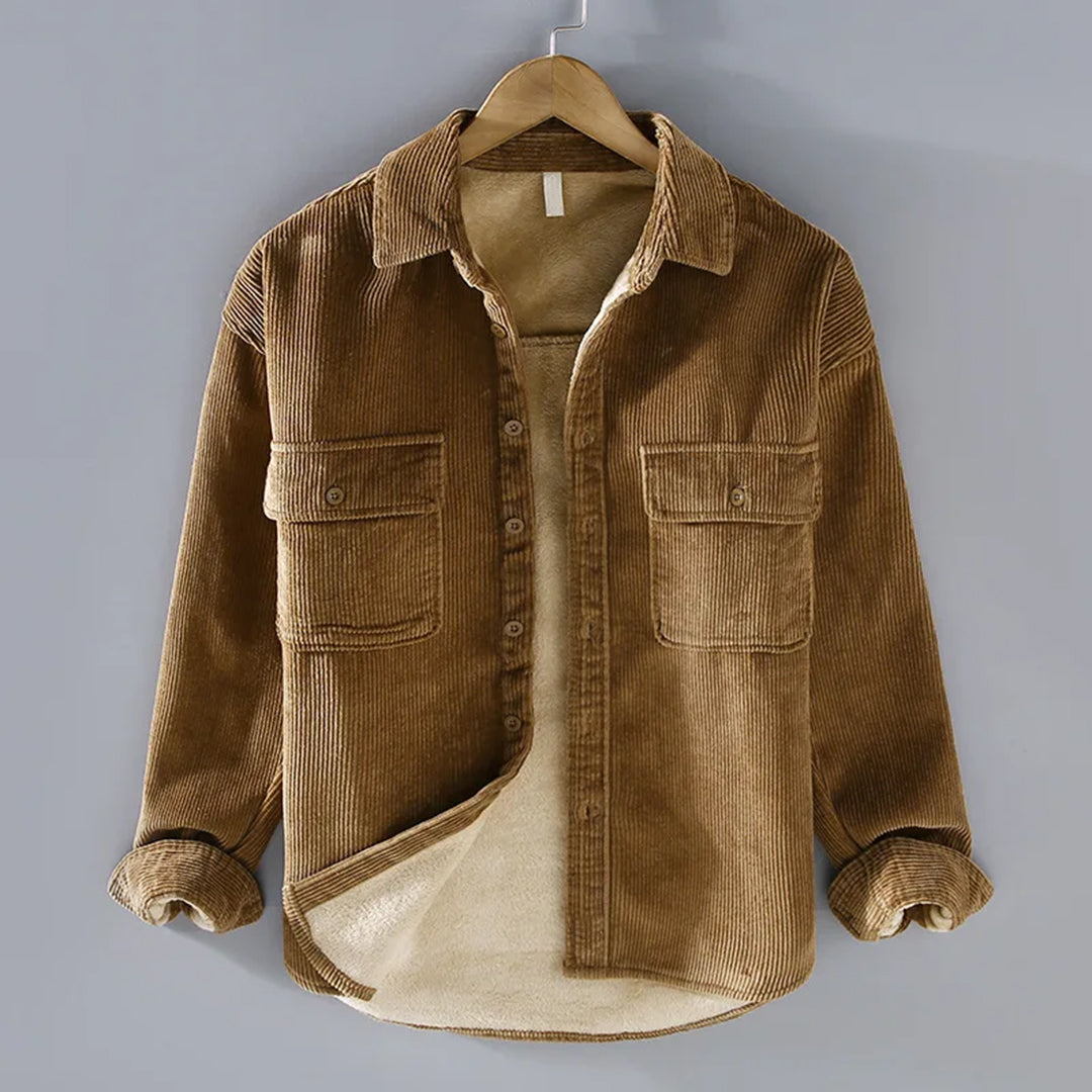 Troy Men's Winter Jacket | Classic Corduroy with Fleece Lining 0