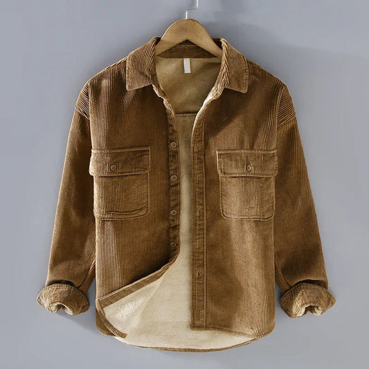 Troy Men's Winter Jacket | Classic Corduroy with Fleece Lining 0