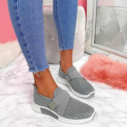 Vela Women's Slip-On Sneakers | Velcro Fastening, Comfort & Style 0