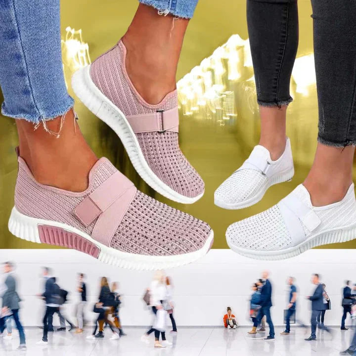 Vela Women's Slip-On Sneakers | Velcro Fastening, Comfort & Style 2