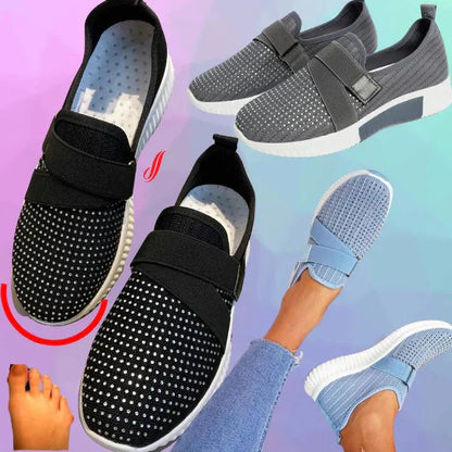 Vela Women's Slip-On Sneakers | Velcro Fastening, Comfort & Style 3
