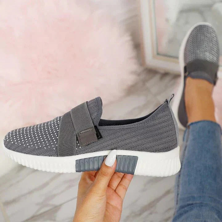 Vela Women's Slip-On Sneakers | Velcro Fastening, Comfort & Style 5