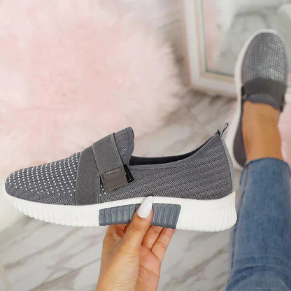 Vela Women's Slip-On Sneakers | Velcro Fastening, Comfort & Style 5