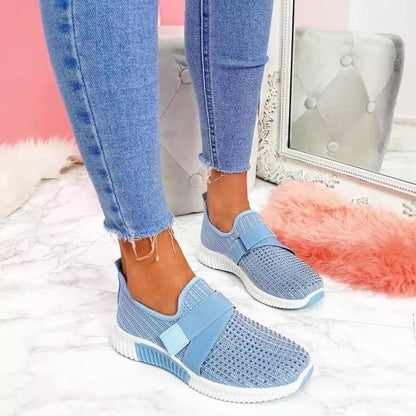 Vela Women's Slip-On Sneakers | Velcro Fastening, Comfort & Style 6