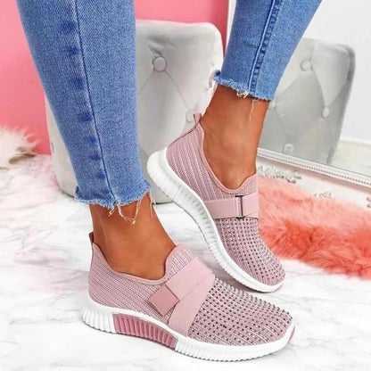 Vela Women's Slip-On Sneakers | Velcro Fastening, Comfort & Style 9