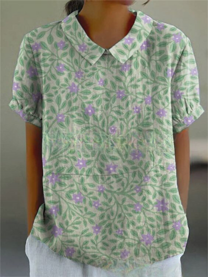 Vera Women's Blouse | Vintage Floral Design, Casual Fit 3