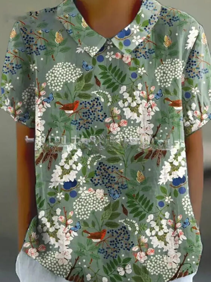 Vera Women's Blouse | Vintage Floral Design, Casual Fit 4