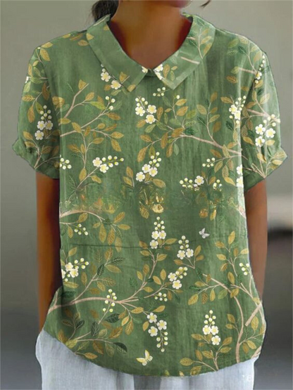Vera Women's Blouse | Vintage Floral Design, Casual Fit 5
