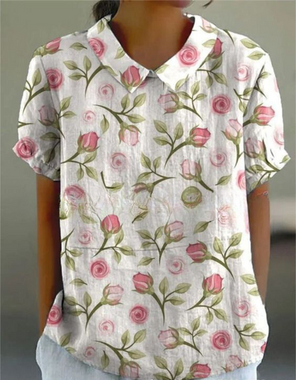 Vera Women's Blouse | Vintage Floral Design, Casual Fit 7