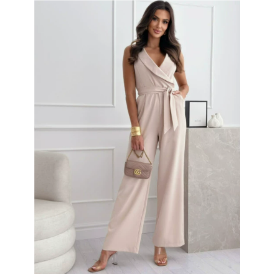 Vera Women's Jumpsuit | Flattering V-Neck, Flowing Wide Leg 2