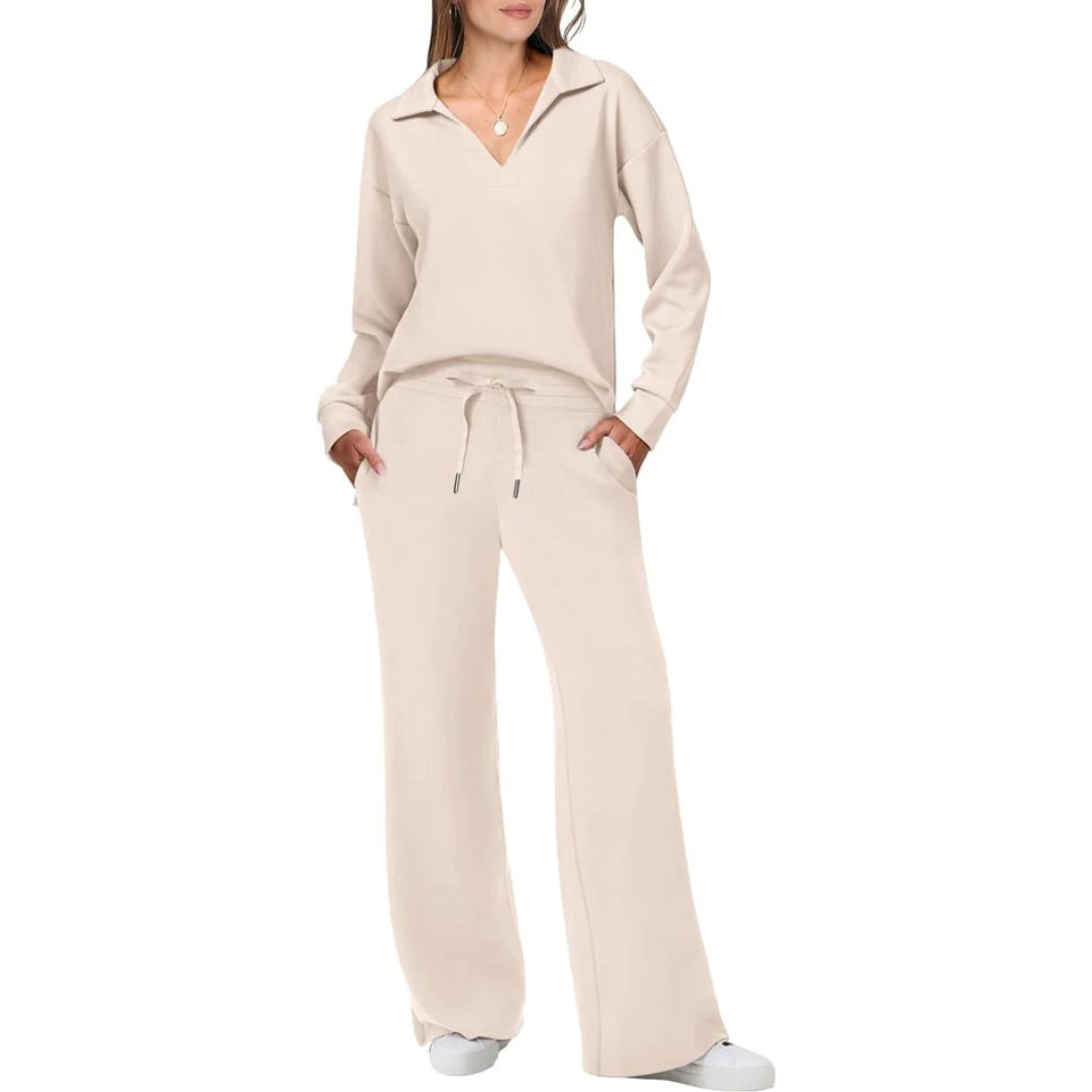 Vera Women's Suit | V-Neck Top & Loose Trousers, Comfortable Fit 5