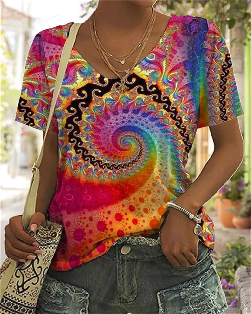 Vera Women's Top | V-Neck, Short Sleeves, Going Out Top 0