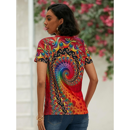 Vera Women's Top | V-Neck, Short Sleeves, Going Out Top 2