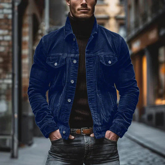 Victor Men's Corduroy Jacket | Vintage Style, Long Sleeve 0