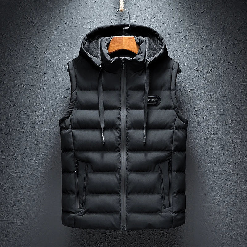 Vito Men's Hooded Vest | Quilted, Casual Layering 0