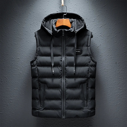 Vito Men's Hooded Vest | Quilted, Casual Layering 0
