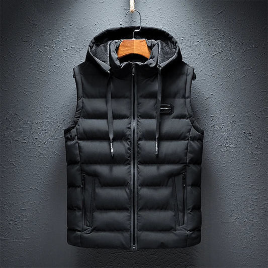Vito Men's Hooded Vest | Quilted, Casual Layering 0