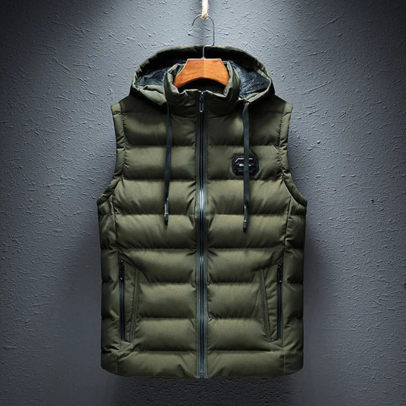 Vito Men's Hooded Vest | Quilted, Casual Layering 2