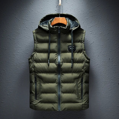 Vito Men's Hooded Vest | Quilted, Casual Layering 2