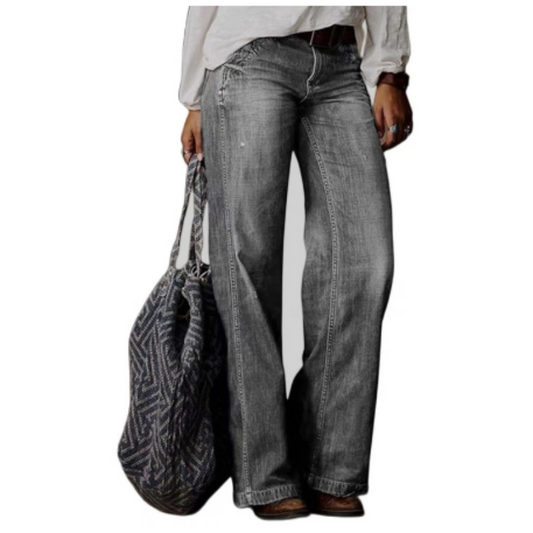 Vivi Women's High Waist Trousers | Vintage Wide Leg 1
