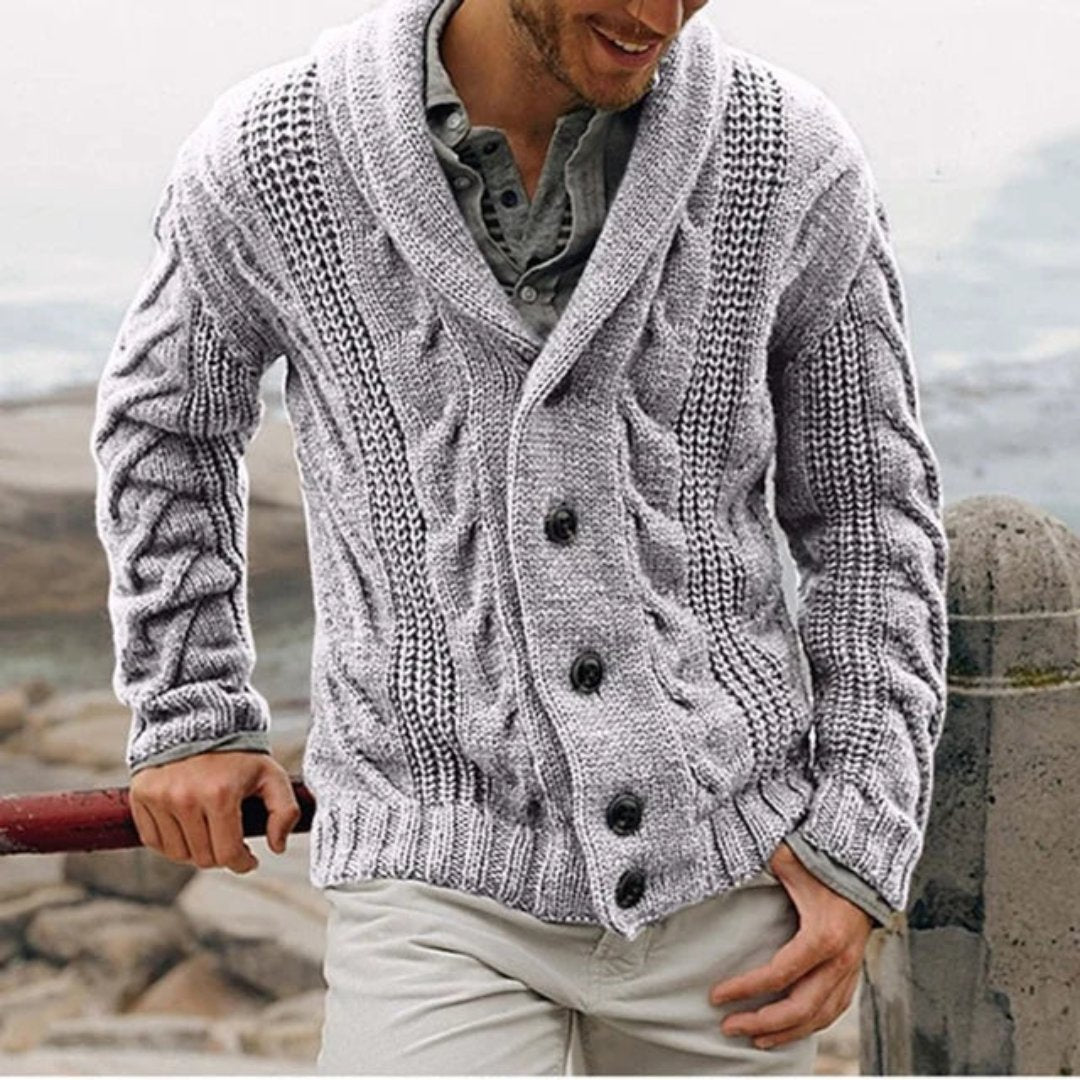 Wade Men's Cardigan | Classic Button-Down Style, Winter Warmth 1