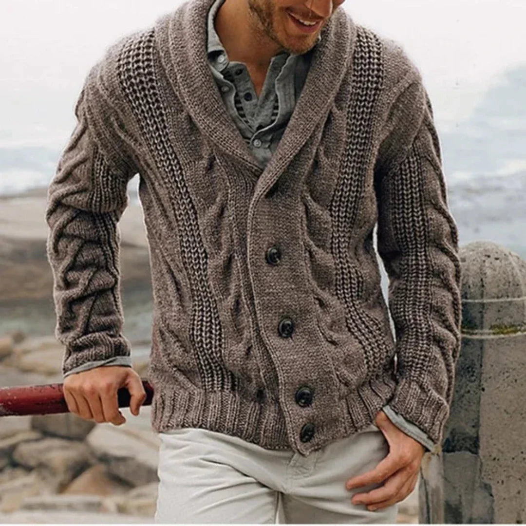 Wade Men's Cardigan | Classic Button-Down Style, Winter Warmth 2