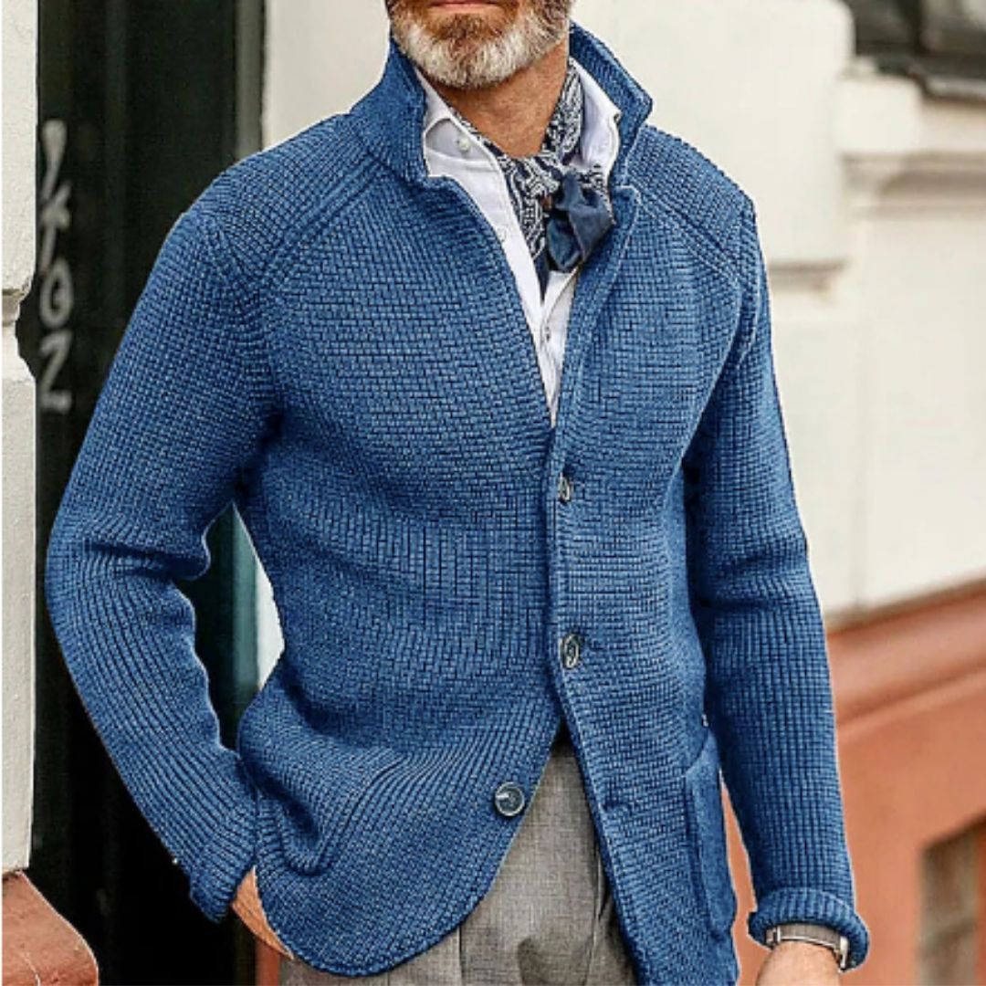 Wade Men's Cardigan | Classic Button Closure, Versatile Style 3