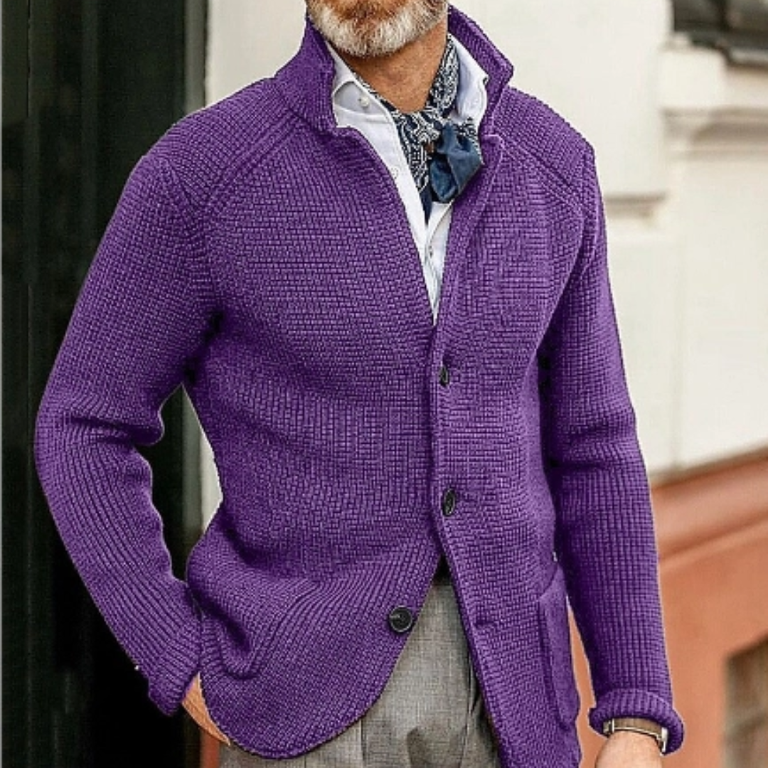 Wade Men's Cardigan | Classic Button Closure, Versatile Style 5