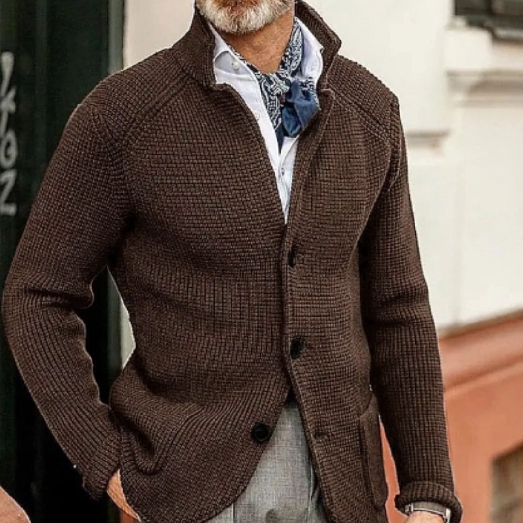 Wade Men's Cardigan | Classic Button Closure, Versatile Style 6