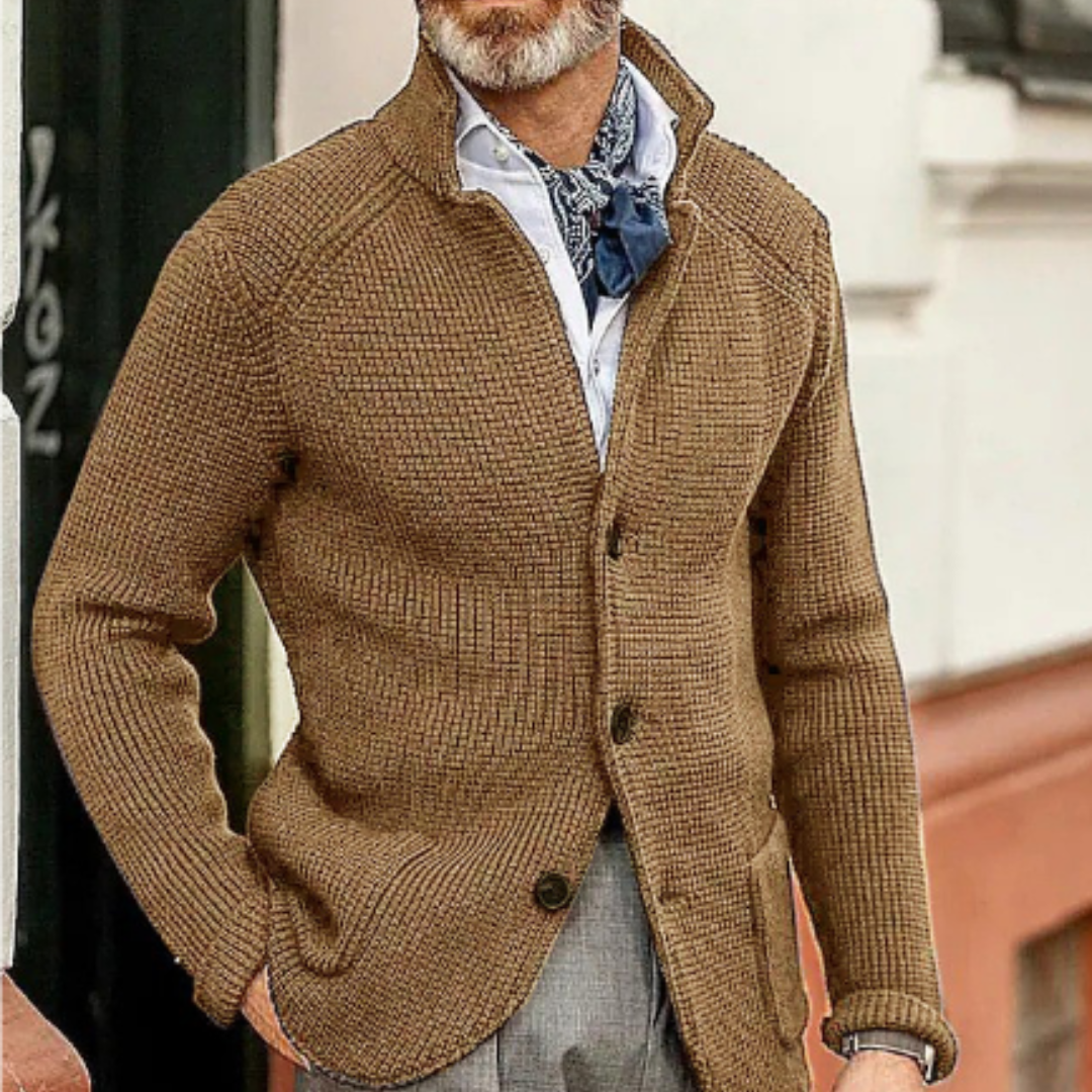 Wade Men's Cardigan | Classic Button Closure, Versatile Style 8