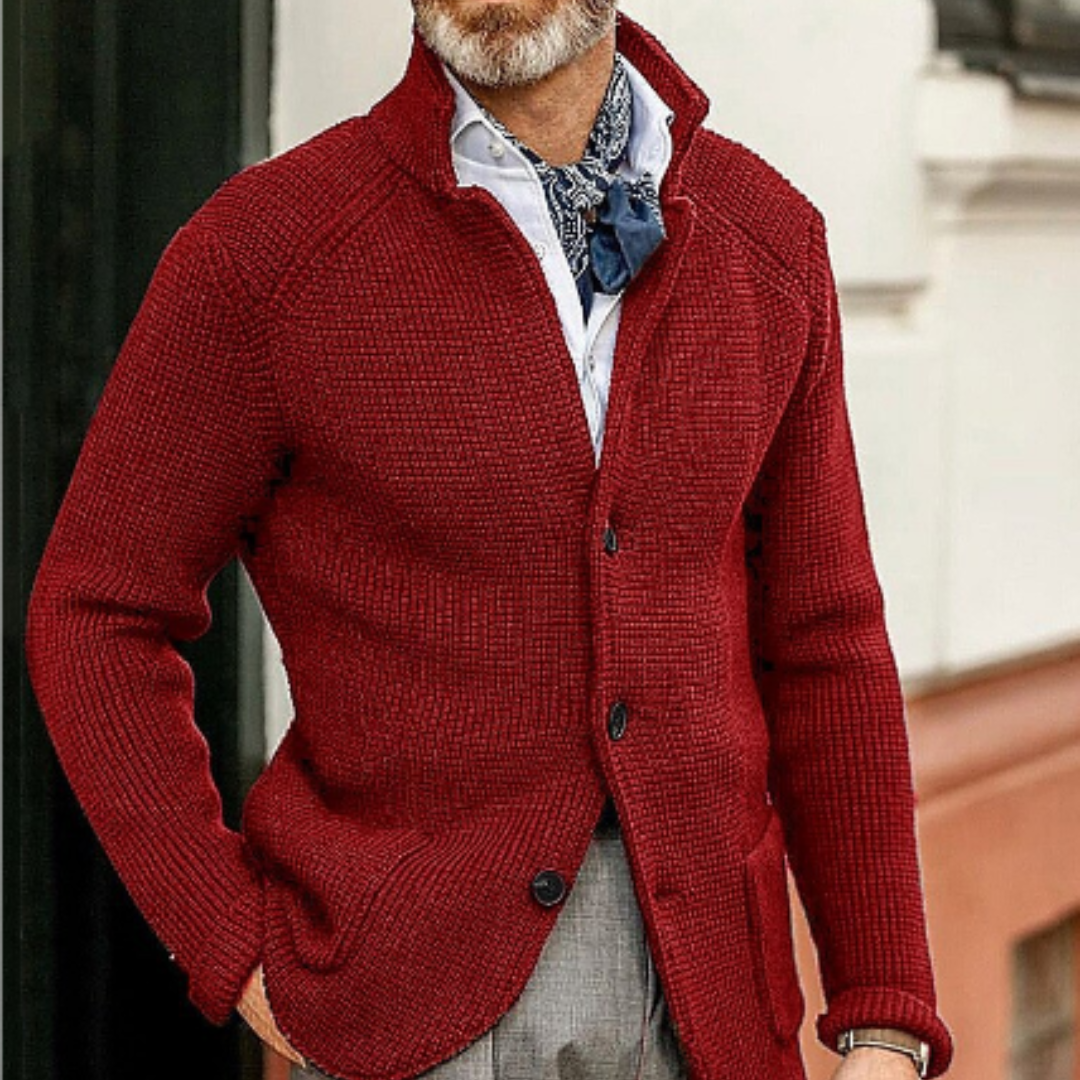 Wade Men's Cardigan | Classic Button Closure, Versatile Style 9