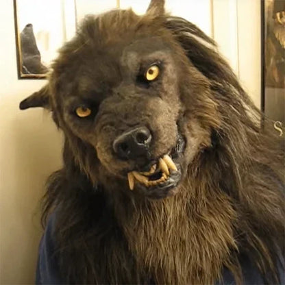 Warren Adult Werewolf Mask | Realistic Silicone and Faux Fur Design 1