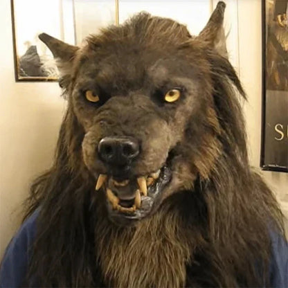 Warren Adult Werewolf Mask | Realistic Silicone and Faux Fur Design 2