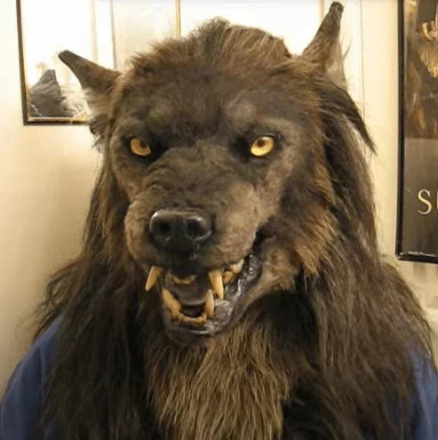 Warren Adult Werewolf Mask | Realistic Silicone and Faux Fur Design 4