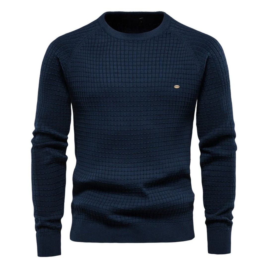 Wavy Men's Crew Neck Sweater | Cozy Warmth, Casual Style 0