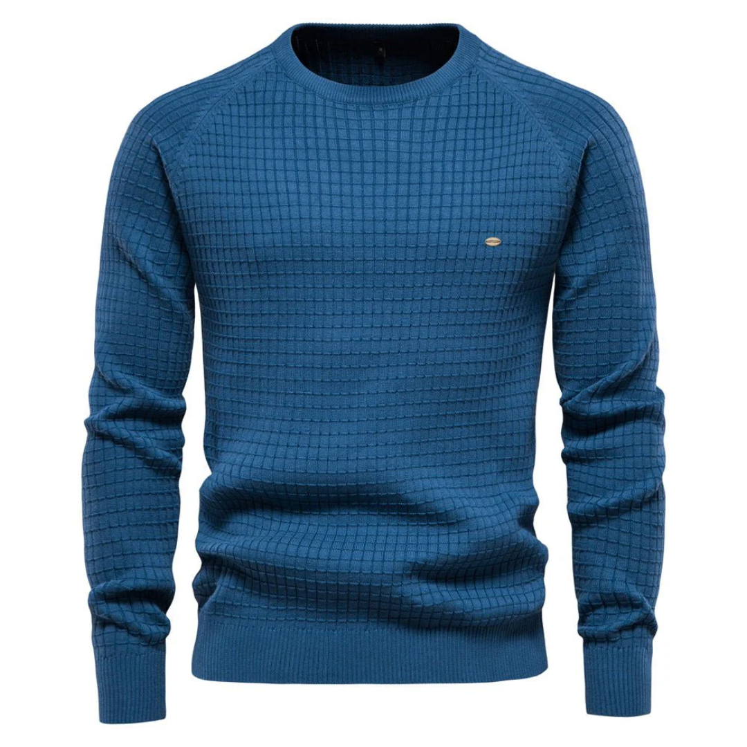Wavy Men's Crew Neck Sweater | Cozy Warmth, Casual Style 1