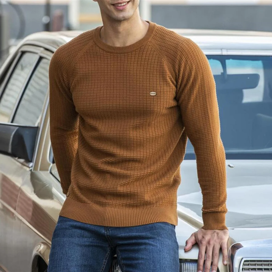 Wavy Men's Crew Neck Sweater | Cozy Warmth, Casual Style 5