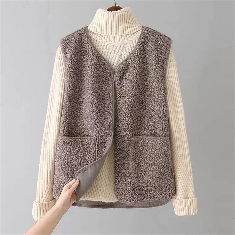 Willa Women's Gilet | Soft Fabric, Button Closure, Pockets 1