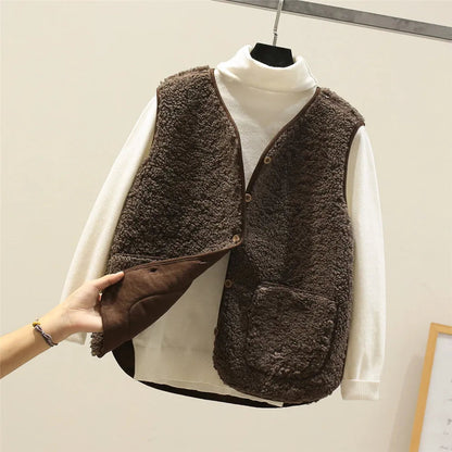 Willa Women's Gilet | Soft Fabric, Button Closure, Pockets 3