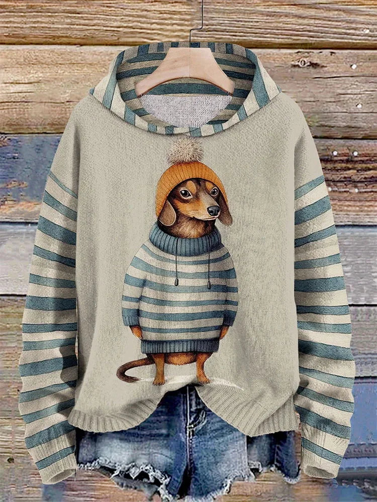 Willa Women's Hoodie | Cozy Dog Print, Casual Style 4